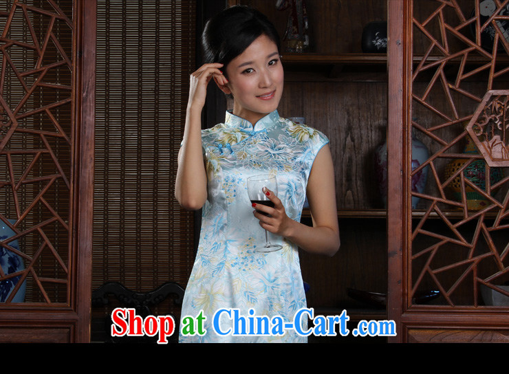 Huan Zhu Ge Ge breeze, the short Chinese fashionable and fresh short-sleeved black suit, for a tight, summer and autumn dresses 9.220152 billion light blue XL pictures, price, brand platters! Elections are good character, the national distribution, so why buy now enjoy more preferential! Health