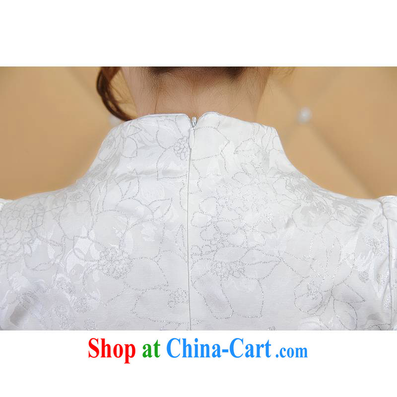 ADDIS ABABA, Ms Elsie Leung's summer 2015 new and sophisticated embroidery girls dresses classic and elegant short-sleeved dresses qipao Q Q 00,228 26,688 white M, Addis Ababa poetry D (BesoVand), online shopping