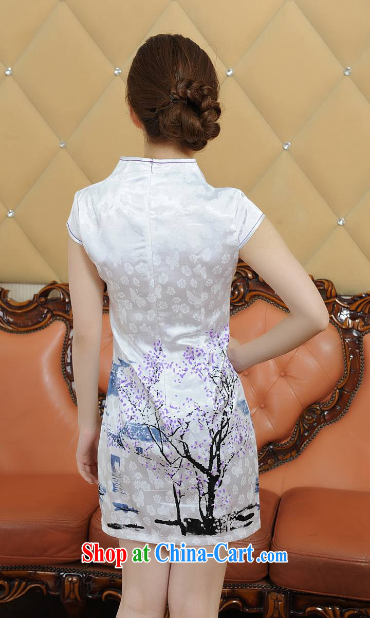 ADDIS ABABA, Ms Elsie Leung's new summer, silk dyeing and printing embroidery retro short-sleeved dresses qipao 9 color optional Q 12,006 white XXL pictures, price, brand platters! Elections are good character, the national distribution, so why buy now enjoy more preferential! Health