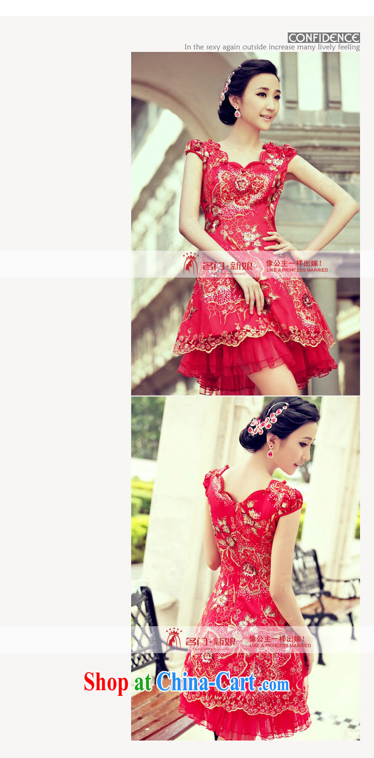 The bride's short red cheongsam qipao improved new outfit 852 L pictures, price, brand platters! Elections are good character, the national distribution, so why buy now enjoy more preferential! Health