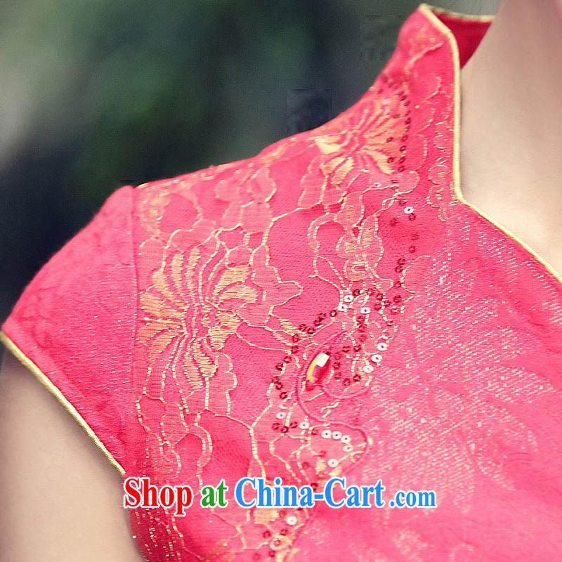The bride's wedding dresses new summer uniforms toast short qipao 837 red M, the bride, shopping on the Internet