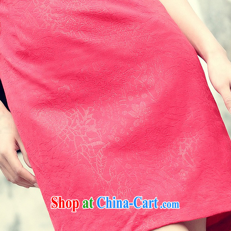 The bride's wedding dresses new summer uniforms toast short qipao 837 red M, the bride, shopping on the Internet