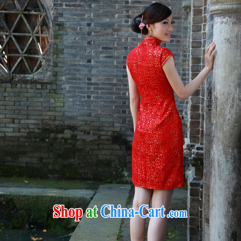 The bridal dresses short Chinese marriage Chinese qipao improved stylish summer L 633, a bride, and shopping on the Internet