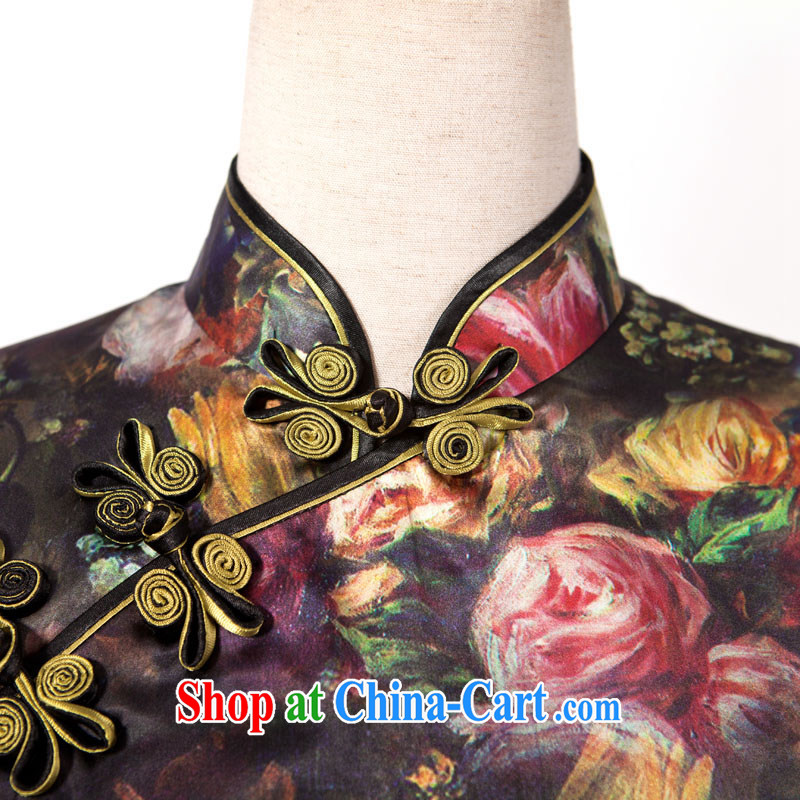 The proverbial hero once and for all, as soon as possible Joseph heavy Silk Dresses 2015 new upscale summer stylish improved cheongsam dress suit 2 XL, fatally jealous once and for all, and shopping on the Internet