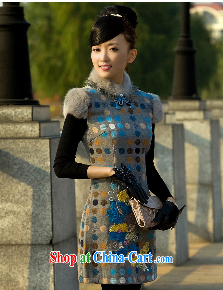 once and for all and fatally jealous Qinyang original qipao winter new rabbit hair for hair is short, new and improved, Retro cheongsam dress suit autumn M pictures, price, brand platters! Elections are good character, the national distribution, so why buy now enjoy more preferential! Health