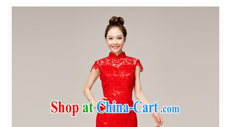 Paul love Ms Audrey EU Yuet-mee, RobinIvy) cheongsam toast service 2015 new stylish improved lace bridal wedding dresses Q 12,048 red short XL pictures, price, brand platters! Elections are good character, the national distribution, so why buy now enjoy more preferential! Health