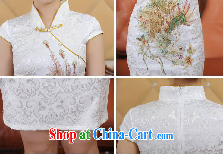 Addis Ababa poetry D, Ms. summer 2015 New New Product fine embroidery, antique Chinese style dress short-sleeved qipao Q 22,066 yellow XXL pictures, price, brand platters! Elections are good character, the national distribution, so why buy now enjoy more preferential! Health