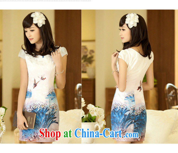 The proverbial hero once and for all -- butterfly, land improvement and Stylish retro short dresses, summer new, improved cheongsam dress white 2XL pictures, price, brand platters! Elections are good character, the national distribution, so why buy now enjoy more preferential! Health