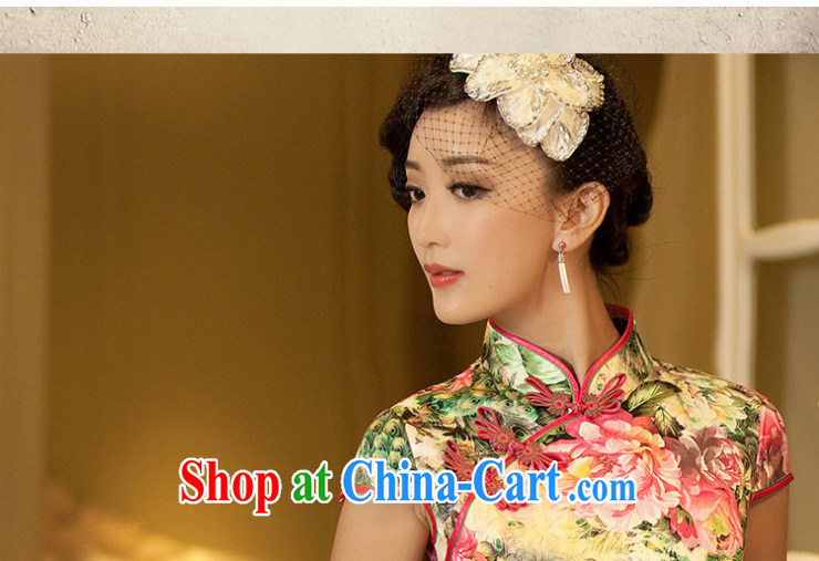 The proverbial hero once and for all -- flowers for improved Stylish retro short dresses, summer 2014 new improved cheongsam dress suit 2 XL pictures, price, brand platters! Elections are good character, the national distribution, so why buy now enjoy more preferential! Health