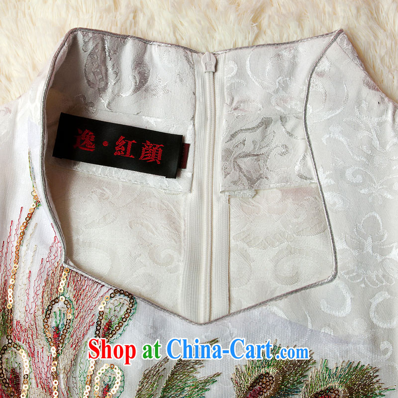 The proverbial hero once and for all -- White Phoenix 2015 China wind retro lace daily goods improved stylish female cheongsam dress, summer white XL, fatally jealous once and for all, and, shopping on the Internet