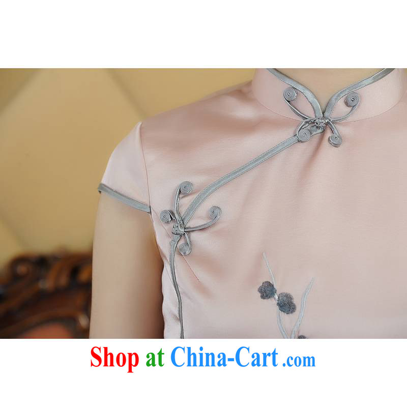 ADDIS ABABA, Ms Elsie Leung's summer 2015 new, stylish retro exquisite embroidery retro short-sleeve dresses short dresses bridal replacing Q 12,662 pink XXL, Addis Ababa poetry D (BesoVand), and, on-line shopping