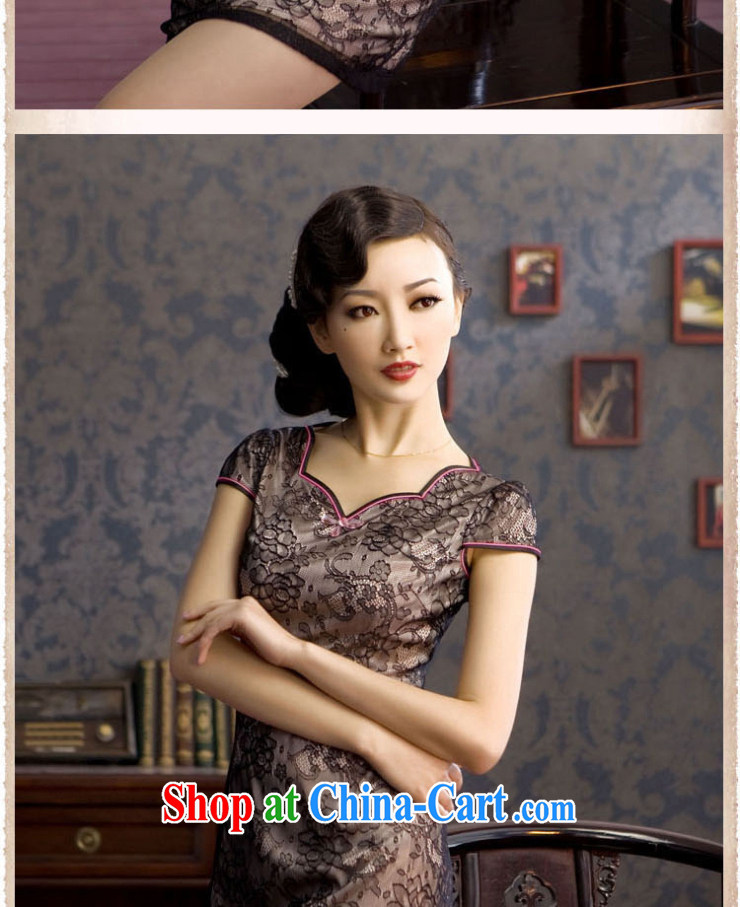 The proverbial hero once and for all as soon as possible would be summer 2014 new summer lace cheongsam dress improved Stylish retro cheongsam dress black 2 XL pictures, price, brand platters! Elections are good character, the national distribution, so why buy now enjoy more preferential! Health