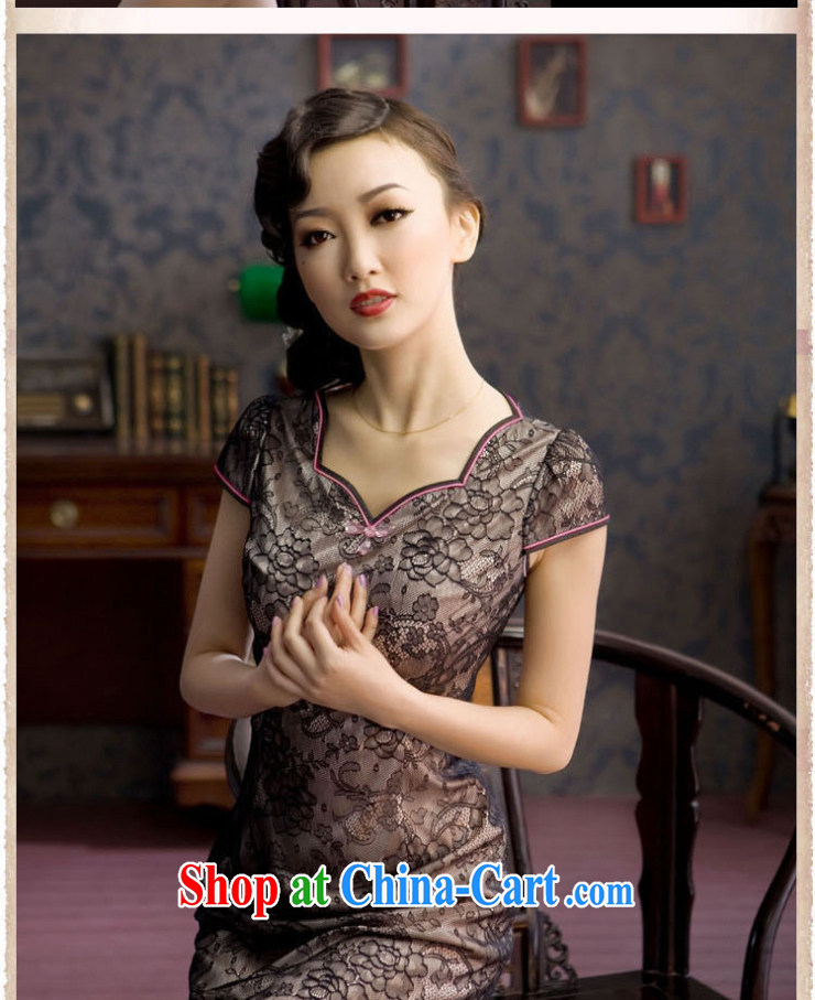 The proverbial hero once and for all as soon as possible would be summer 2014 new summer lace cheongsam dress improved Stylish retro cheongsam dress black 2 XL pictures, price, brand platters! Elections are good character, the national distribution, so why buy now enjoy more preferential! Health