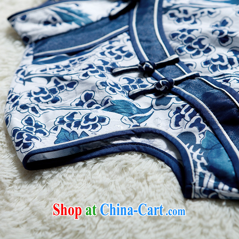 The proverbial hero once and for all as soon as possible would be the blue and white porcelain dresses new improved Stylish retro cheongsam dress summer suit 2 XL, fatally jealous once and for all, and, on-line shopping