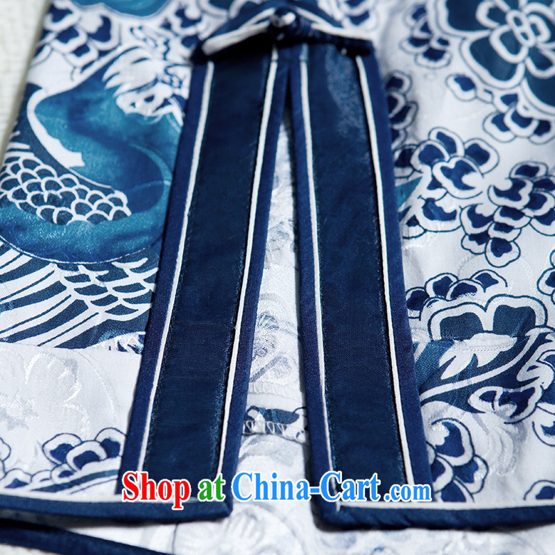 The proverbial hero once and for all as soon as possible would be the blue and white porcelain dresses new improved Stylish retro cheongsam dress summer suit 2 XL, fatally jealous once and for all, and, on-line shopping