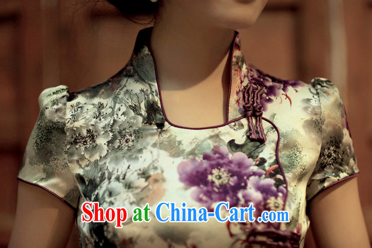 Birds love play breeze 2015 spring new short-sleeved silk flowers spray short cheongsam shirt QD 317 fancy XL pictures, price, brand platters! Elections are good character, the national distribution, so why buy now enjoy more preferential! Health