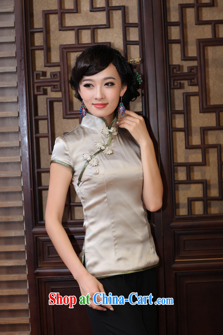 Bird lovers of philosophy and 2015 spring New Solid Color 100% silk short cheongsam shirt QD 316 figure L pictures, price, brand platters! Elections are good character, the national distribution, so why buy now enjoy more preferential! Health