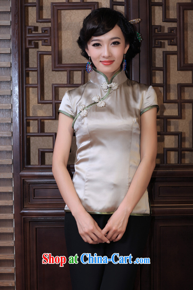 Bird lovers of philosophy and 2015 spring New Solid Color 100% silk short cheongsam shirt QD 316 figure L pictures, price, brand platters! Elections are good character, the national distribution, so why buy now enjoy more preferential! Health
