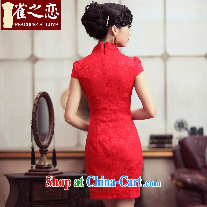 One of birds, bridal wedding dresses and stylish the drill red improved cheongsam dress QD 190 red XXXL, birds of the land, and shopping on the Internet