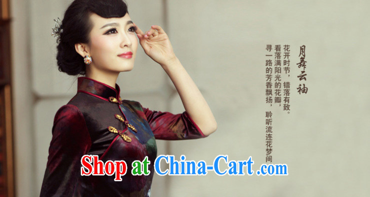 Birds love, Dance cuff 2015 spring new improved cheongsam dress in antique velvet cuff fashion cheongsam QC 230 figure XXL pictures, price, brand platters! Elections are good character, the national distribution, so why buy now enjoy more preferential! Health