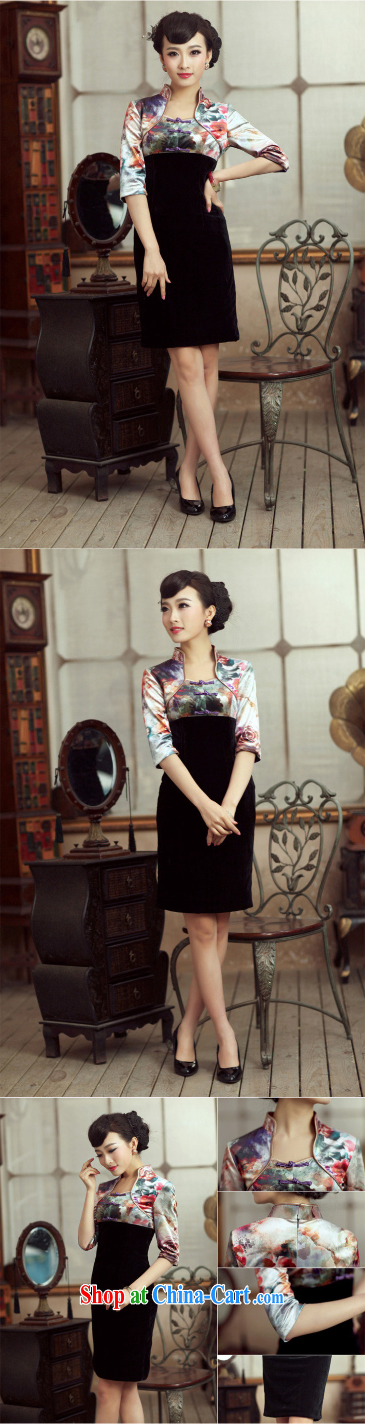 Bird lovers of the Athena trailers spring 2015, new stitching improved fashion cheongsam dress in velvet cuff cheongsam QC 232 fancy XXL pictures, price, brand platters! Elections are good character, the national distribution, so why buy now enjoy more preferential! Health