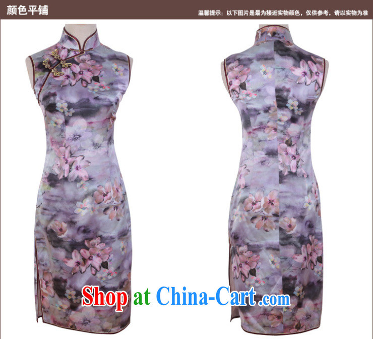 Bird lovers of good quality 100% silk cultivation improved cheongsam dress sleeveless daily short cheongsam QD 184 figure XXL pictures, price, brand platters! Elections are good character, the national distribution, so why buy now enjoy more preferential! Health