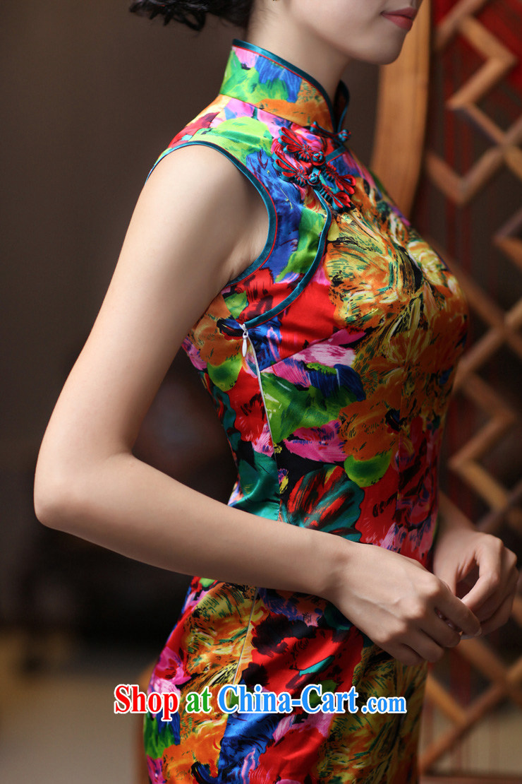 Birds of the land, 100% quality lb Silk Cheongsam dress improved stylish sleeveless dresses retro QD 183 fancy XXXL pictures, price, brand platters! Elections are good character, the national distribution, so why buy now enjoy more preferential! Health