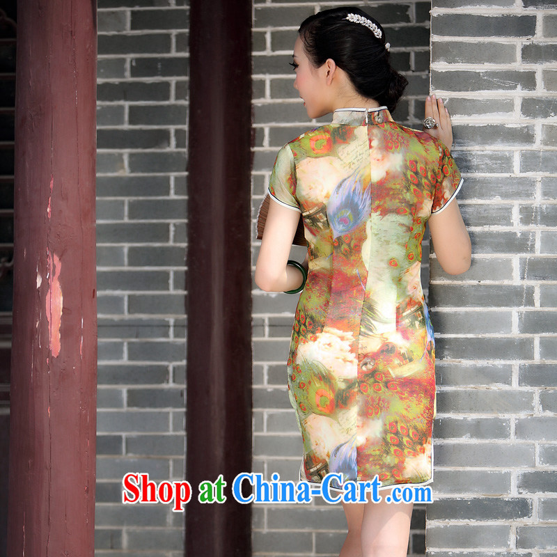 Birds love spend the night modern and improved short-sleeve dresses QD 038 figure XXL, birds love, qipao/Tang, and shopping on the Internet