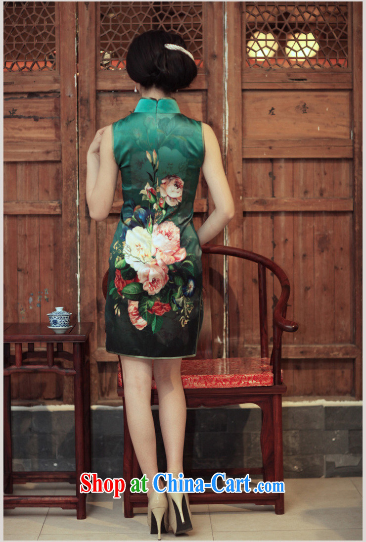 Birds love the Summer 2015 spring new upscale silk positioning take a sleeveless dresses retro QD 301 dark green XL - pre-sale 15 Days pictures, price, brand platters! Elections are good character, the national distribution, so why buy now enjoy more preferential! Health