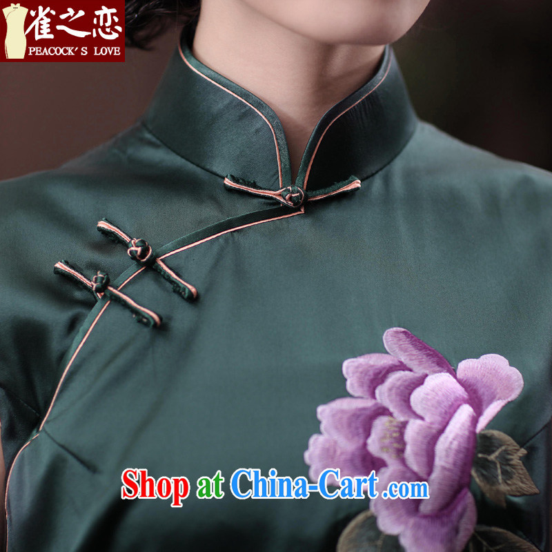 Birds Love River City 2013 summer New double edge the embroidered heavy Silk Cheongsam QD 346 figure - pre-sale 20 days XXL, birds of the land, and, on-line shopping