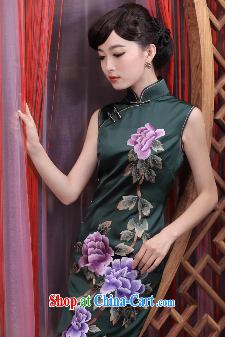 Bird lovers of River City 2013 summer new, double edge the embroidered heavy Silk Cheongsam QD 346 figure - pre-sale 20 days XXL pictures, price, brand platters! Elections are good character, the national distribution, so why buy now enjoy more preferential! Health