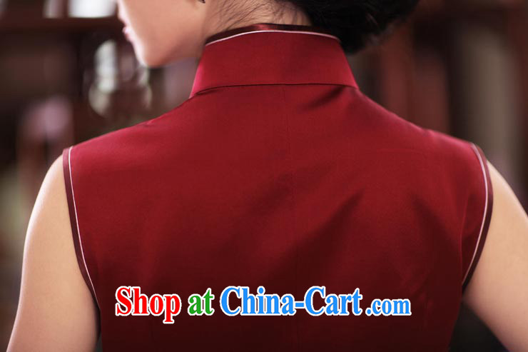 Birds of her love letter 2015 spring new classic style hand embroidery and heavy Silk Cheongsam QD 350 wine red L pictures, price, brand platters! Elections are good character, the national distribution, so why buy now enjoy more preferential! Health