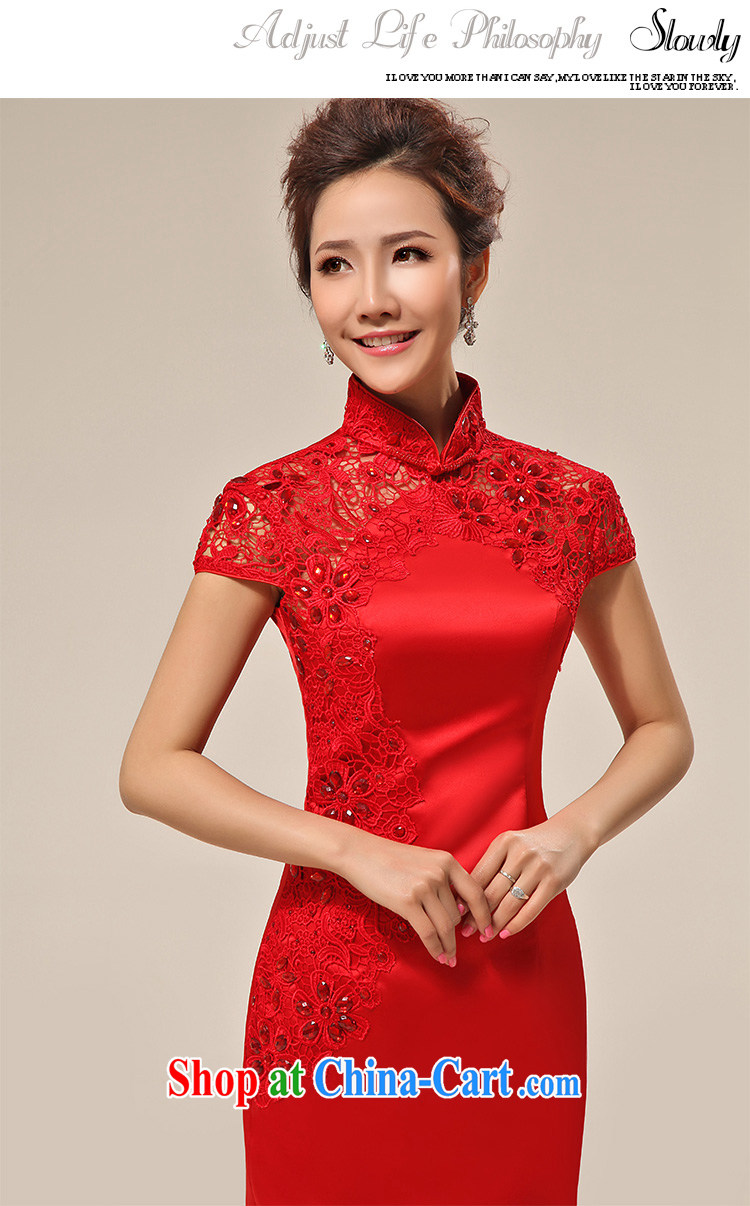 Diane M Qi 2014 New Red dresses wedding dresses wedding dresses bridal short bows stage dress cheongsam red M pictures, price, brand platters! Elections are good character, the national distribution, so why buy now enjoy more preferential! Health