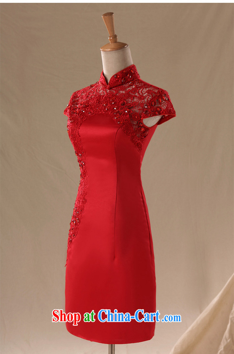 Diane M Qi 2014 New Red dresses wedding dresses wedding dresses bridal short bows stage dress cheongsam red M pictures, price, brand platters! Elections are good character, the national distribution, so why buy now enjoy more preferential! Health