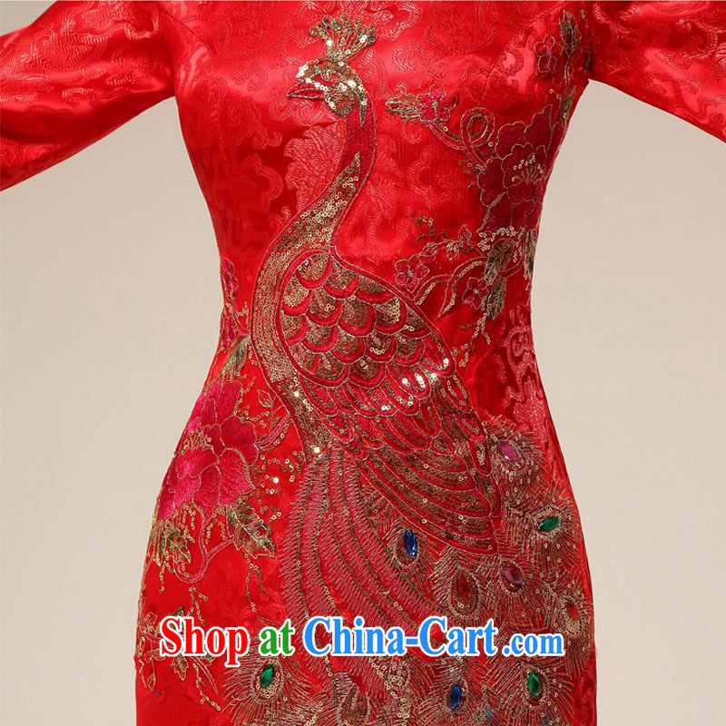 Diane M Qi 2014 New back doors, for ceremonial dress macrame red bows with dress cheongsam red XXL, Diane M Qi, shopping on the Internet