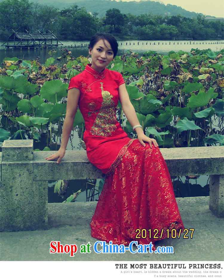 Diane M Ki bridal dresses wedding dresses cheongsam dress retro long, seamless, Phoenix cheongsam improved summer red XXL pictures, price, brand platters! Elections are good character, the national distribution, so why buy now enjoy more preferential! Health