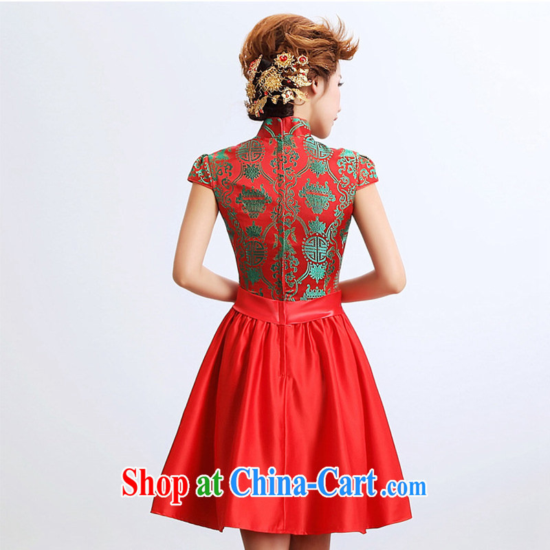 Diane M-kay 2014 new, stylish dresses cheongsam dress improved short marriages wedding dresses red picture color XXL, Diane M Qi, shopping on the Internet