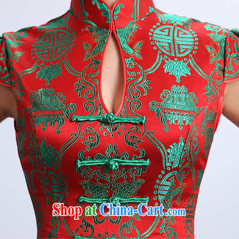 Diane M-kay 2014 new, stylish dresses cheongsam dress improved short marriages wedding dresses red picture color XXL, Diane M Qi, shopping on the Internet