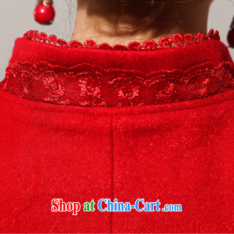 Diane M Qi 2014 New Fleece is a red jacket cheongsam back doors serving toast red XXL, Diane M-ki, on-line shopping