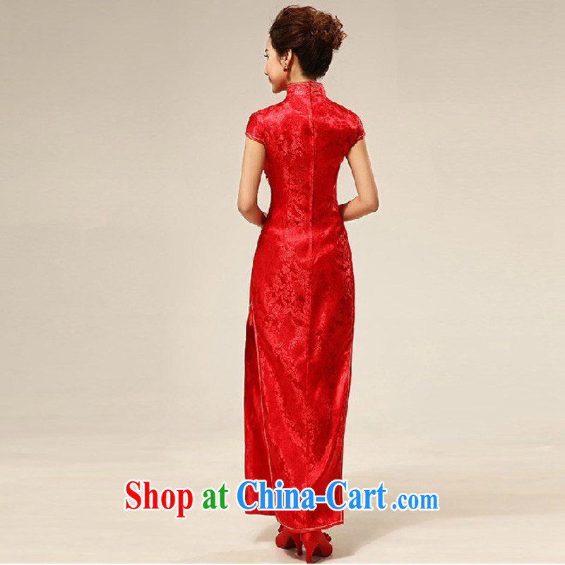 Diane M Ki new wedding dresses sexy Chinese fashion improved cheongsam bridal retro marriage red qipao cheongsam red XXL, Diane M Qi, shopping on the Internet