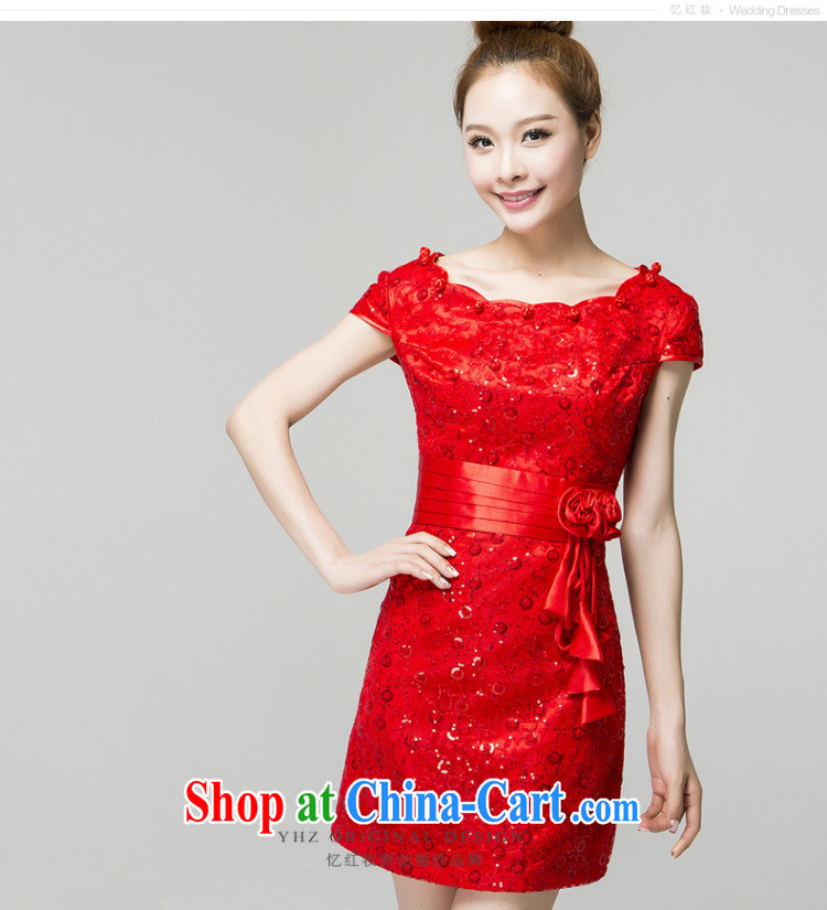 Recall that the red makeup spring and summer dresses summer pack shoulder short red cheongsam improved stylish lace bows Q serving 13,651 red XL pictures, price, brand platters! Elections are good character, the national distribution, so why buy now enjoy more preferential! Health