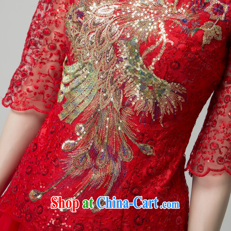 Recall that the red makeup, summer wedding dresses new bride's wedding dresses serving toast spring and summer stylish Phoenix, for evening dress Q 13,653 red XL, recalling that the red makeup, shopping on the Internet