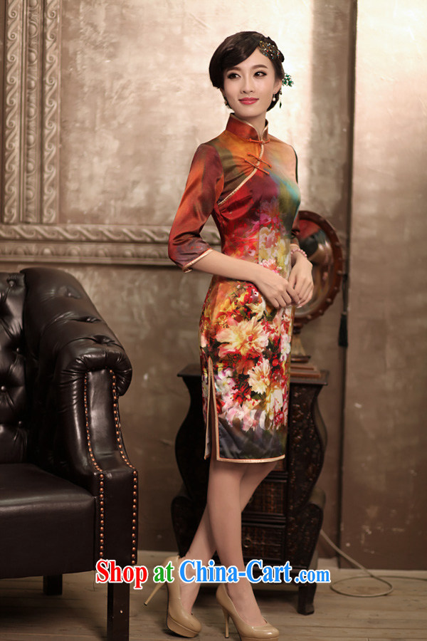 Birds of the land from the city, 2013 spring new, 7 cuff traditional Silk Cheongsam QC 372 fancy S pictures, price, brand platters! Elections are good character, the national distribution, so why buy now enjoy more preferential! Health