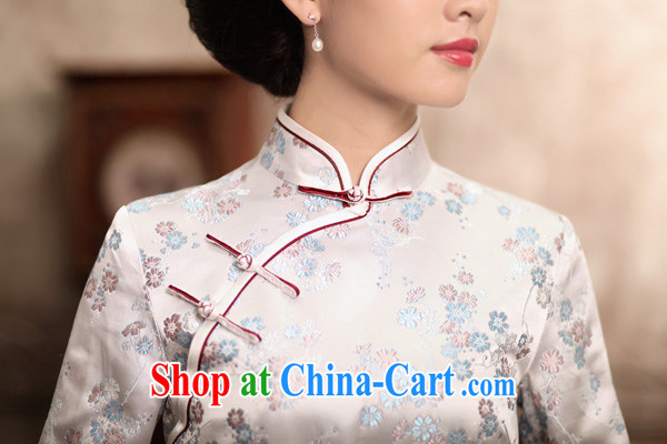 Birds love the colorful spring 2015 the new paragraph 9 cuff silk brocade coverlets daily long cheongsam dress female figure XL pictures, price, brand platters! Elections are good character, the national distribution, so why buy now enjoy more preferential! Health