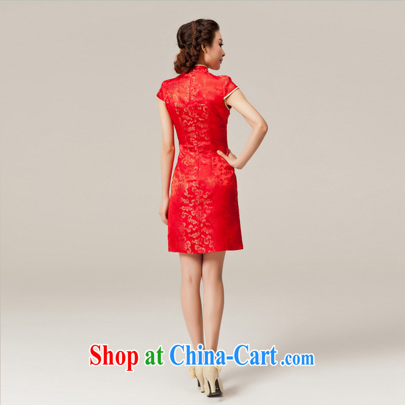 Recall that the red makeup spring and summer bridal wedding dress short red dresses bridal wedding toast serving stylish summer dresses Q 12,033 red XL, recalling that the red makeup, shopping on the Internet
