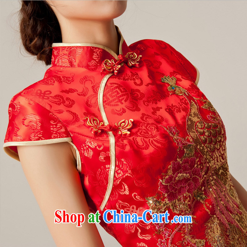 Recall that the red makeup spring and summer bridal wedding dress short red dresses bridal wedding toast serving stylish summer dresses Q 12,033 red XL, recalling that the red makeup, shopping on the Internet