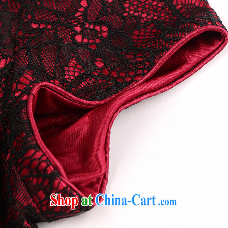 The proverbial hero once and for all as soon as possible and dance thick composite lace autumn new dresses, skirts and stylish improved cheongsam short white S, fatally jealous once and for all, and shopping on the Internet
