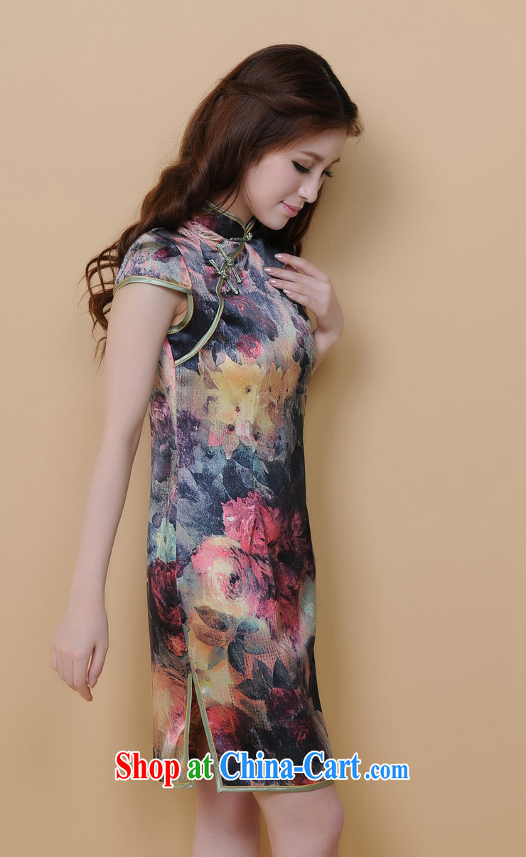contemporary poetry's summer 2014 new 100% sauna silk, silk retro fashion textile cheongsam dress qipao Q 22,200 pink XXL pictures, price, brand platters! Elections are good character, the national distribution, so why buy now enjoy more preferential! Health