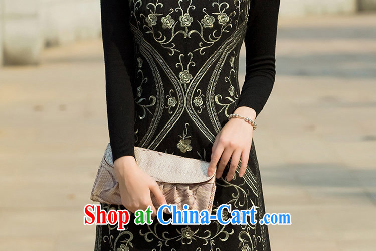 once and for all and elections as soon as possible fatally jealous world snow spring loaded luxurious hair collar cheongsam dress China wind girls skirt black S pictures, price, brand platters! Elections are good character, the national distribution, so why buy now enjoy more preferential! Health
