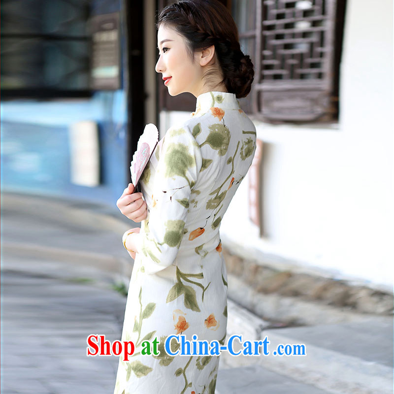 once and for all and fatally jealous Asakusa 2015 spring and summer cotton Ma long cheongsam dress in long-sleeved high on the truck and stylish retro cotton Yau Ma Tei XL skirt, fatally jealous once and for all, and, on-line shopping